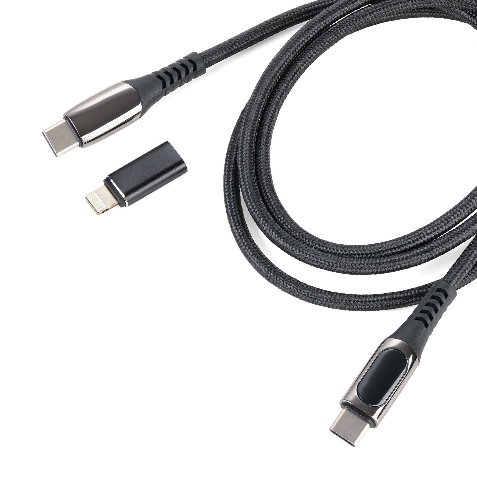TROIKA Germany USB-C to USB-C Cable | 100W PD | Lightning Adapter | 2m