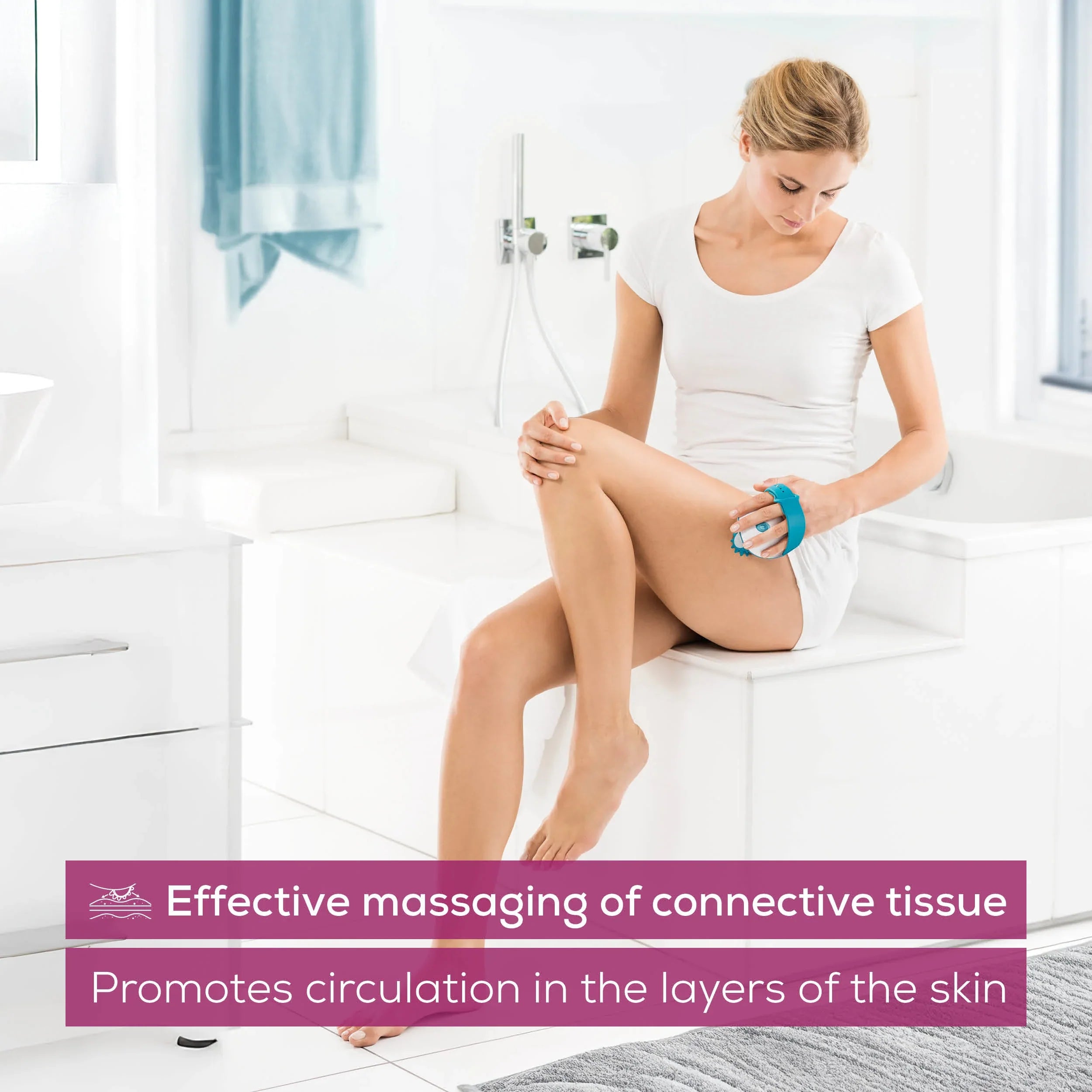 Beurer CM 51 Electric Anti-Cellulite Massager. Target & Firm Orange Peel Skin. Mains Powered. 2 Intensity Levels