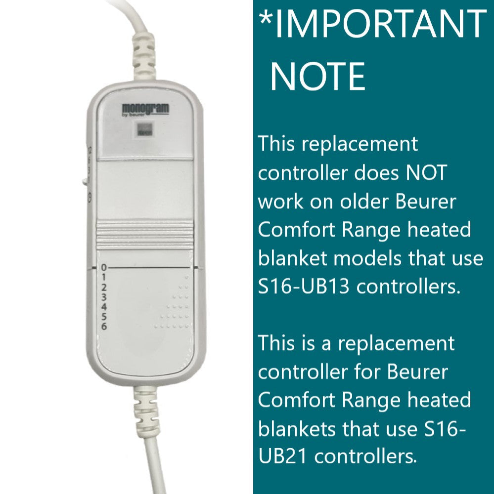 Beurer Comfort Range Underblanket - Replacement Controller S16-UB21