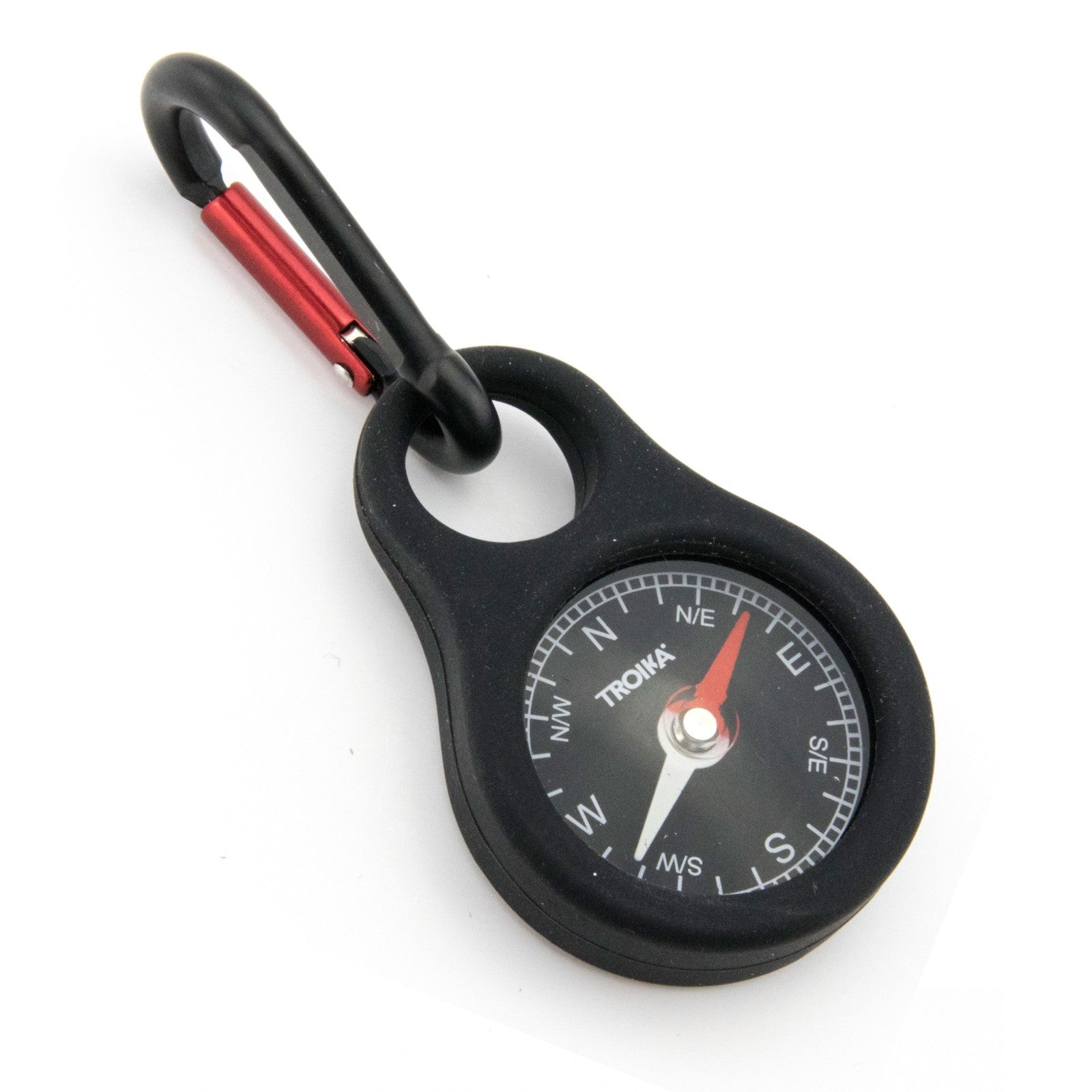 TROIKA Germany Compass Keyring Carabiner for Hiking & Travel - Premium German Quality