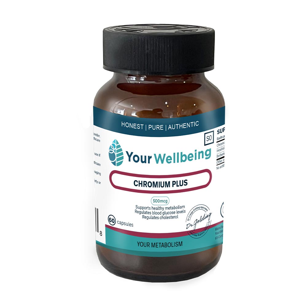 Your Wellbeing Chromium Plus - Supports Metabolism, Regulates Blood Glucose & Cholesterol
