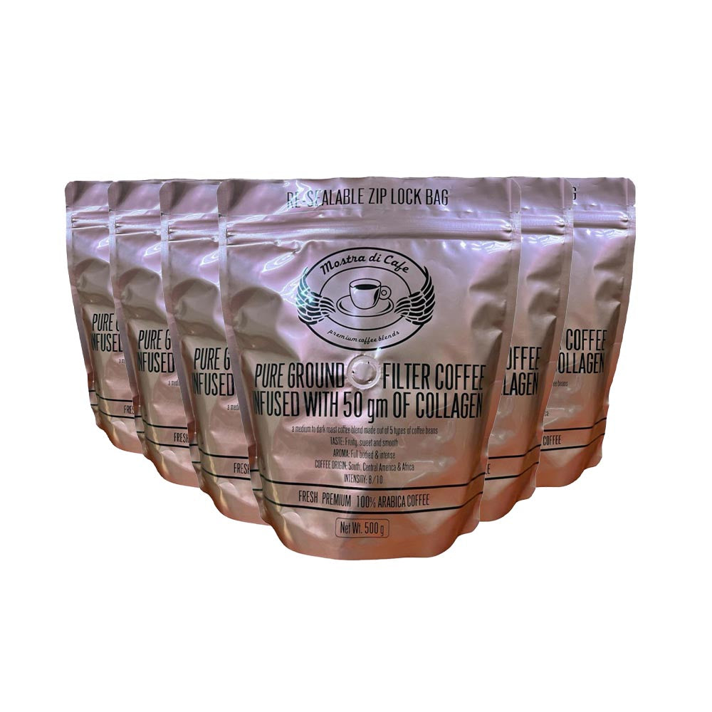 Mostra Di Cafe Collagen Infused Ground Coffee 500g - Box of 6