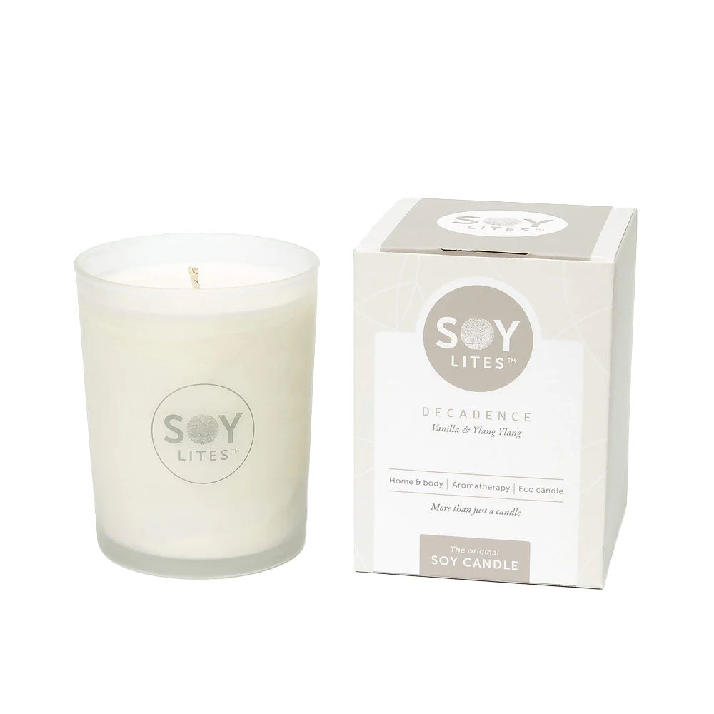 SoyLites Decadence Moisturising Candle - Vanilla & Ylang Ylang (220ml)