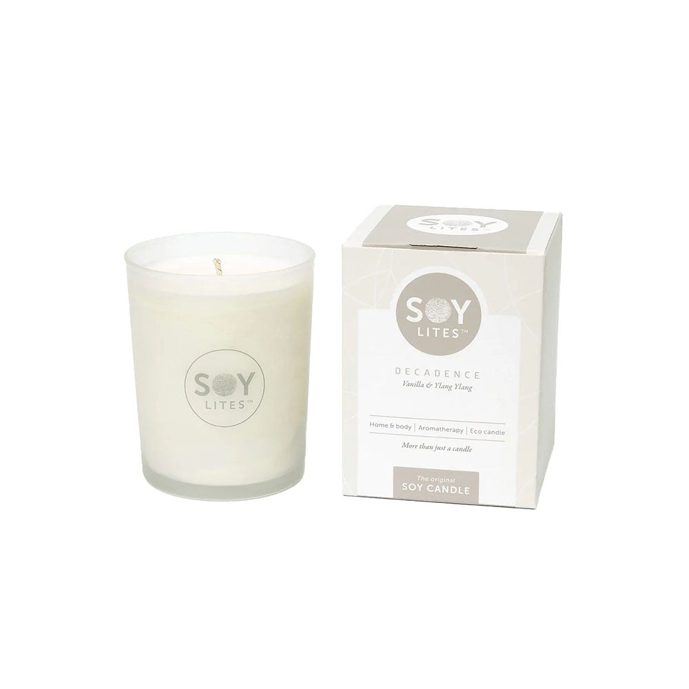 SoyLites Decadence Moisturising Candle - Vanilla & Ylang Ylang (70ml)