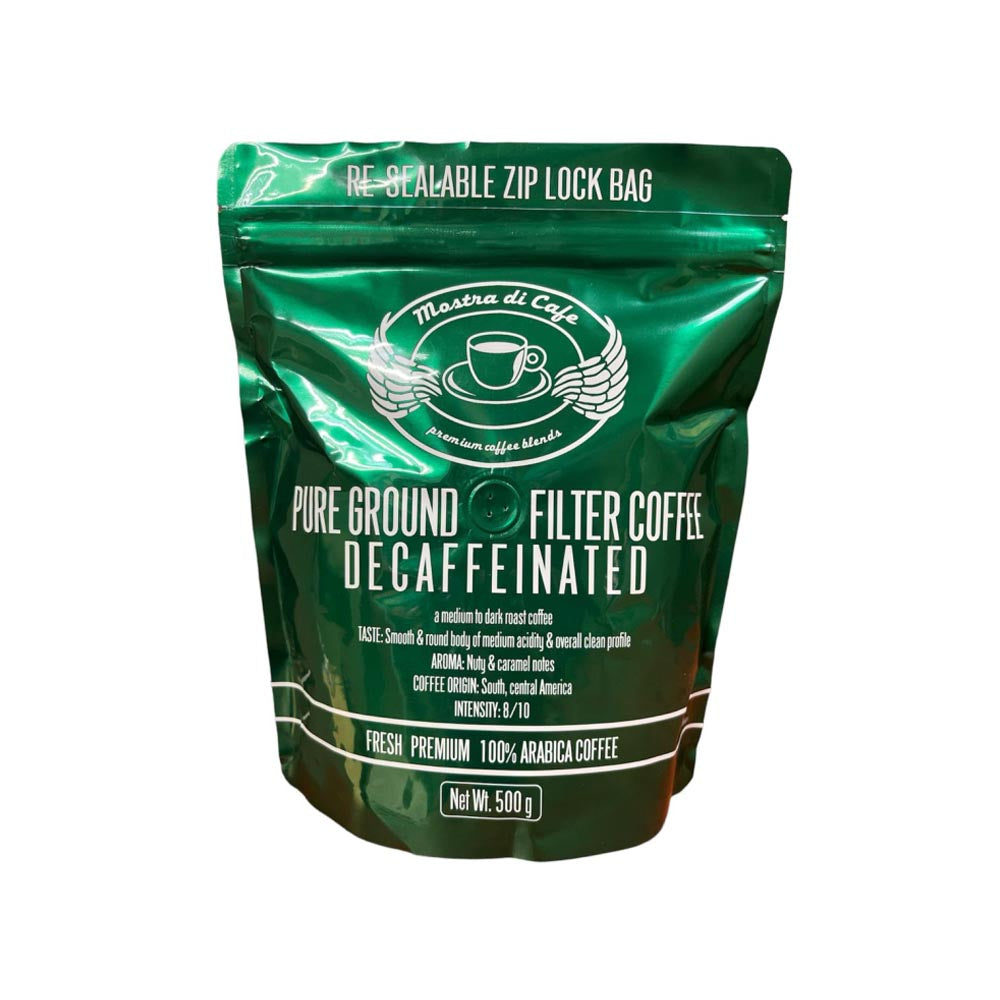 Mostra Di Cafe Decaffeinated Colombian Ground Coffee - 500g