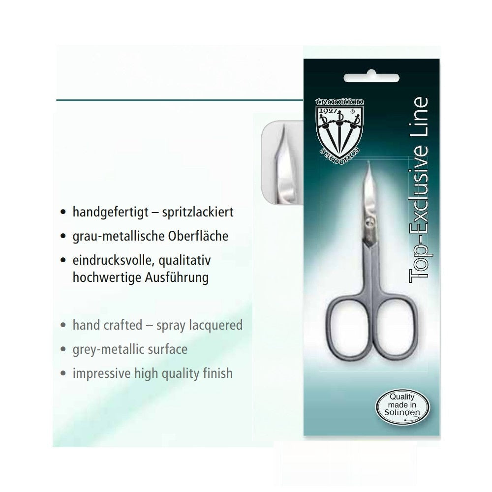 Kellermann 3 Swords Nail Scissors | EL 9904 | Handmade Steel | Curved Blade with Fine Towerpoint Blade for Nails or Around Cuticle