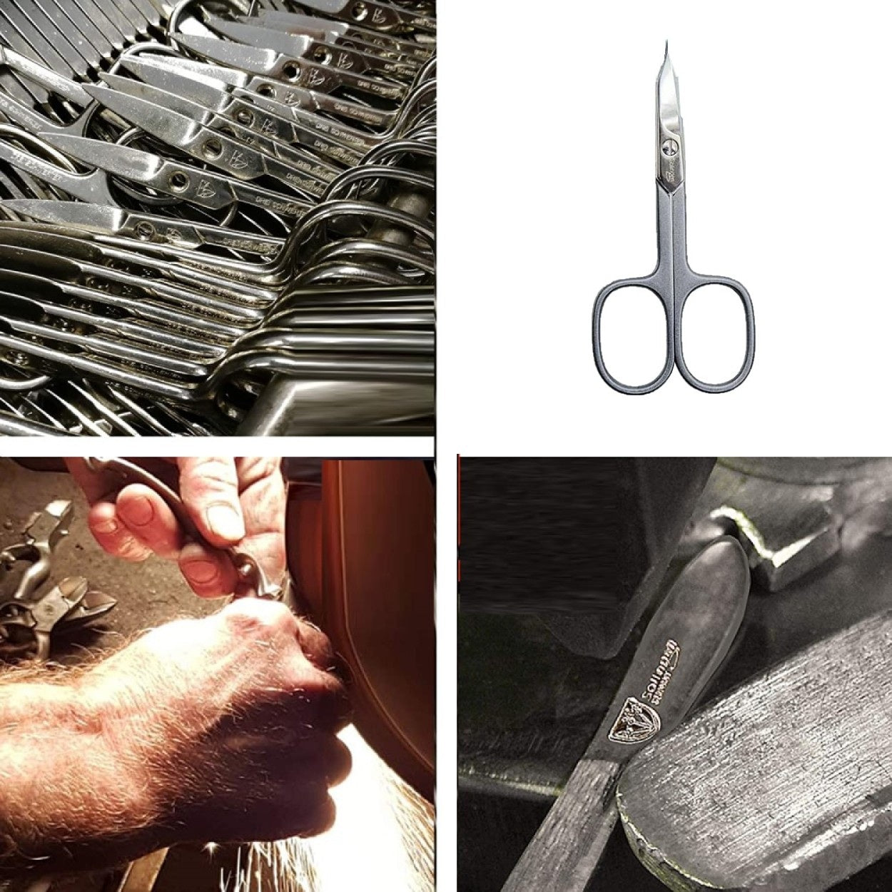 Kellermann 3 Swords Nail Scissors | EL 9904 | Handmade Steel | Curved Blade with Fine Towerpoint Blade for Nails or Around Cuticle