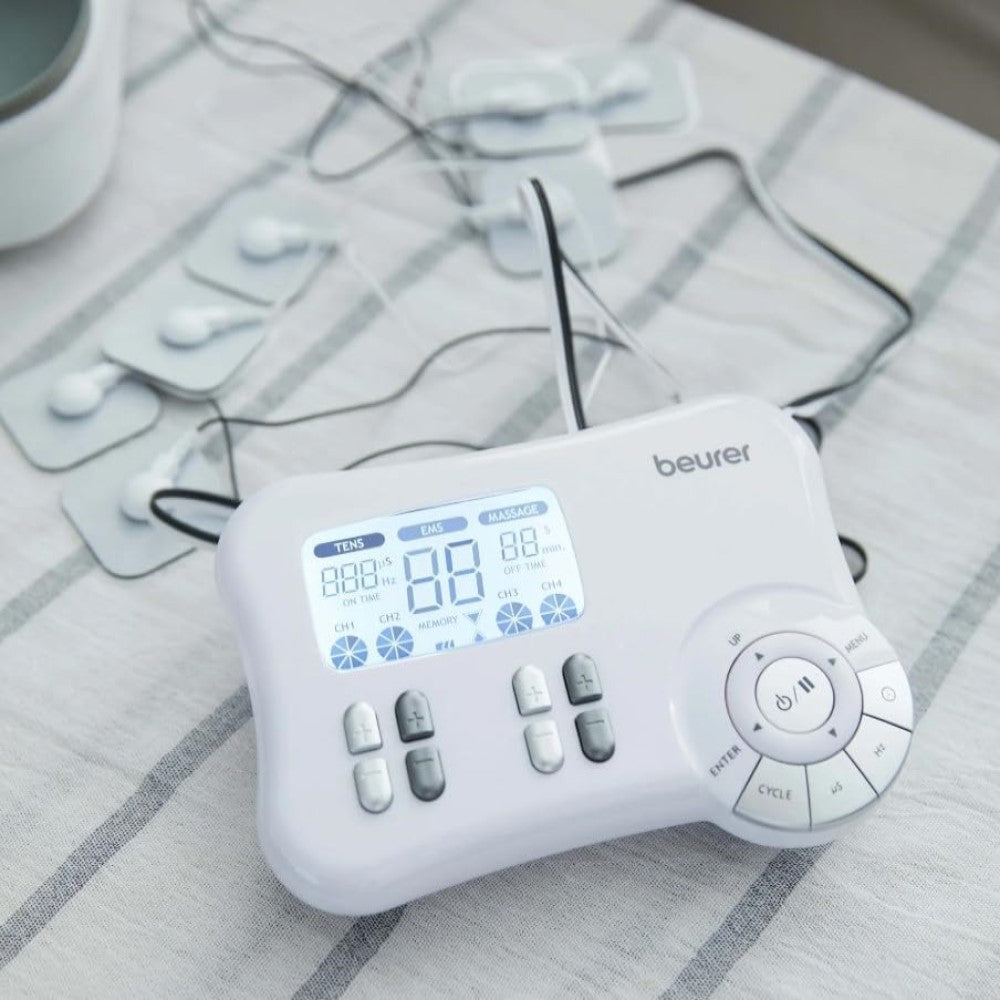 Beurer Germany EM 80 Digital TENS / EMS Device: 3-in-1 Pain Therapy, Muscle Stimulation & Massage