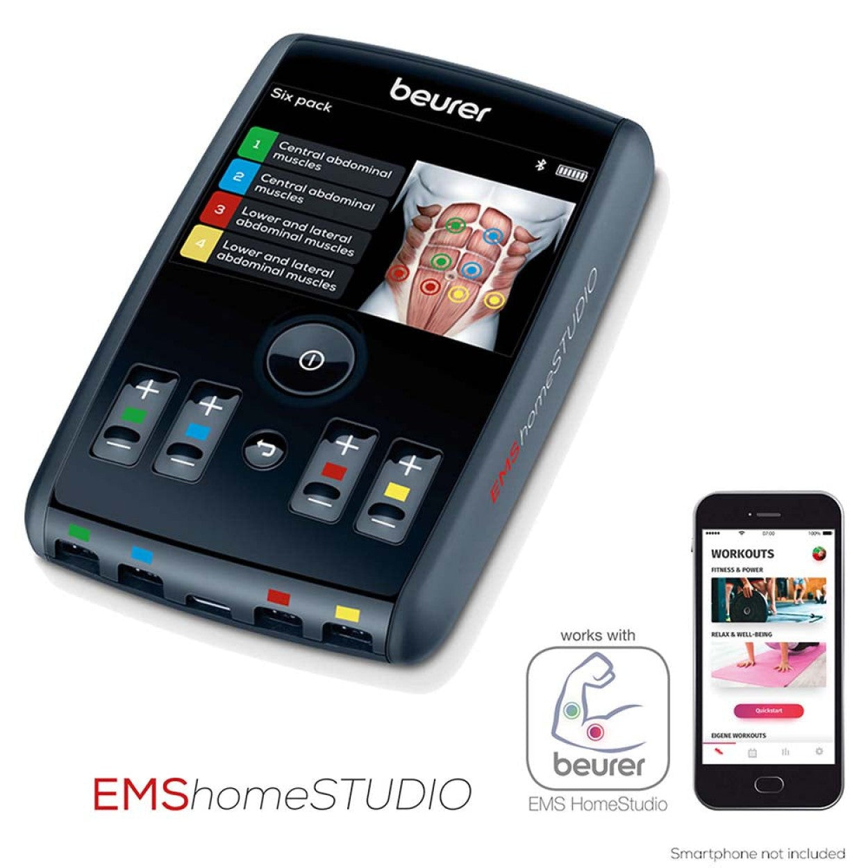 Beurer EM 95 EMS Device: Professional High-End Electrostimulation Full Body Workout at Home. With Bluetooth
