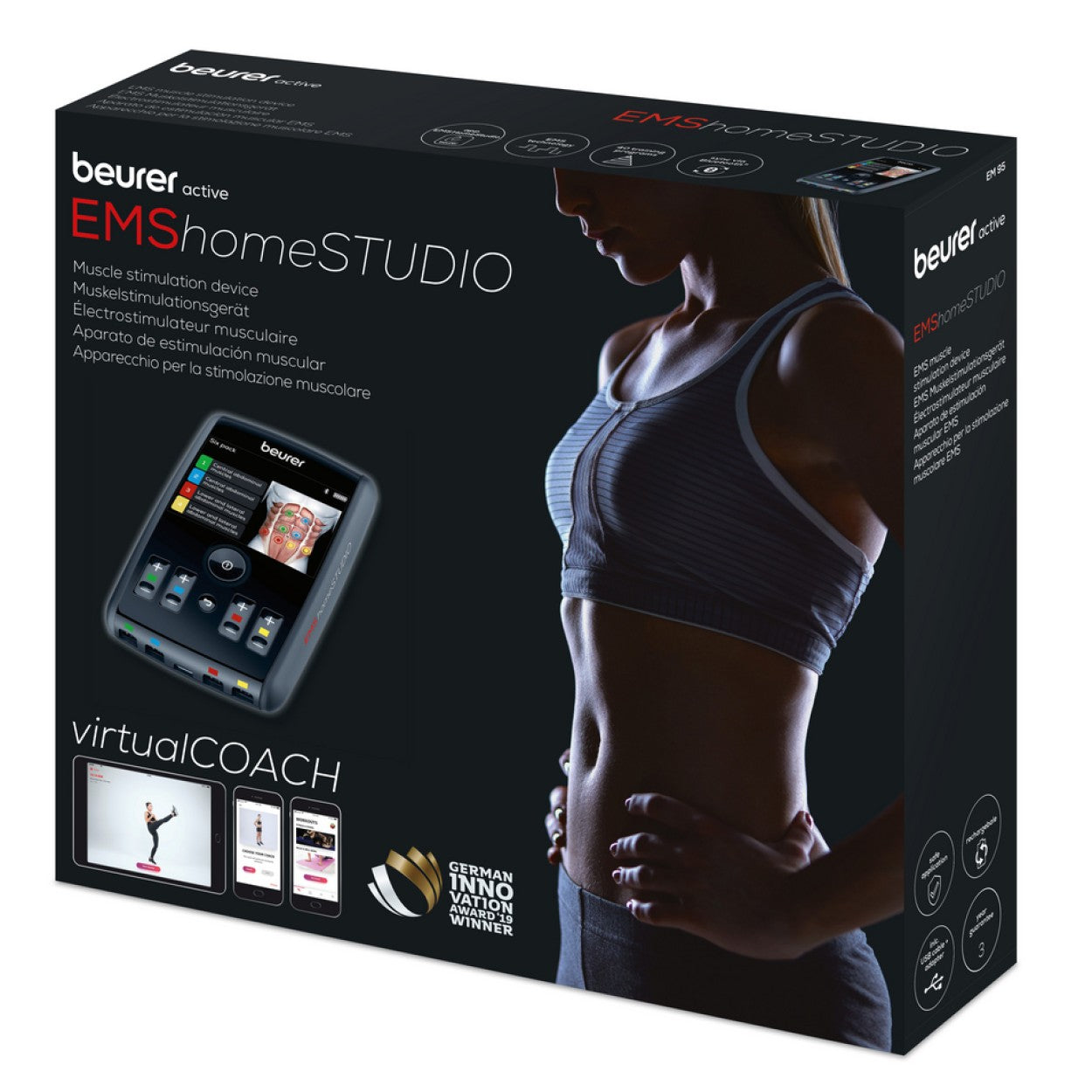 Beurer EM 95 EMS Device: Professional High-End Electrostimulation Full Body Workout at Home. With Bluetooth