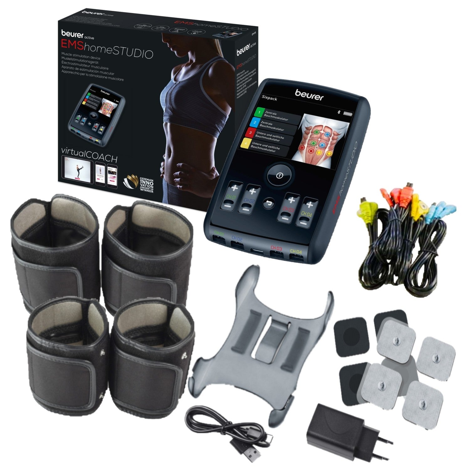Beurer EM 95 EMS Device: Professional High-End Electrostimulation Full Body Workout at Home. With Bluetooth
