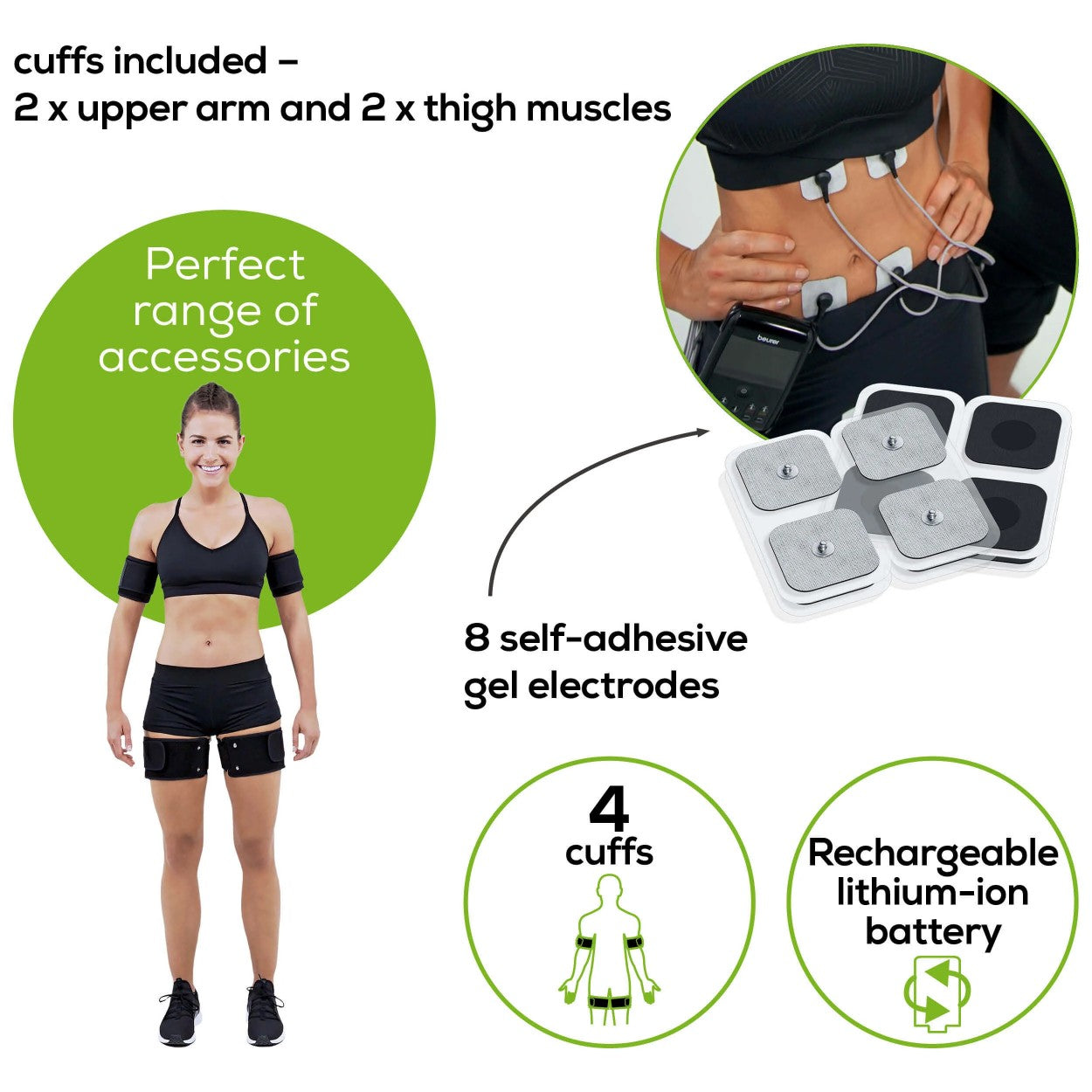 Beurer EM 95 EMS Device: Professional High-End Electrostimulation Full Body Workout at Home. With Bluetooth