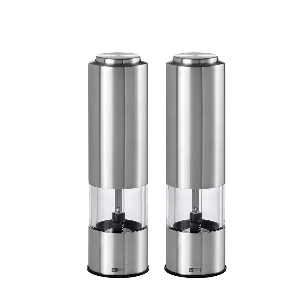 AdHoc Electric Salt or Pepper Grinders with LED light - Pepmatik Set of 2