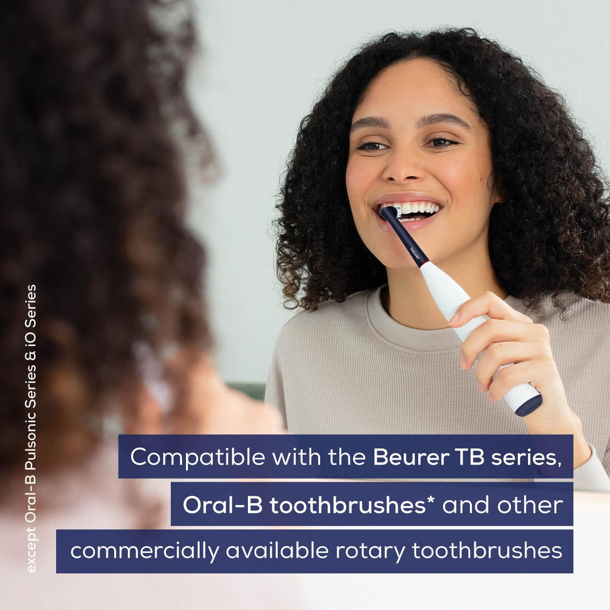 Beurer Spare Toothbrush Heads Compatible with TB, Oral B & Standard Rotating Toothbrushes - Eco Clean x4