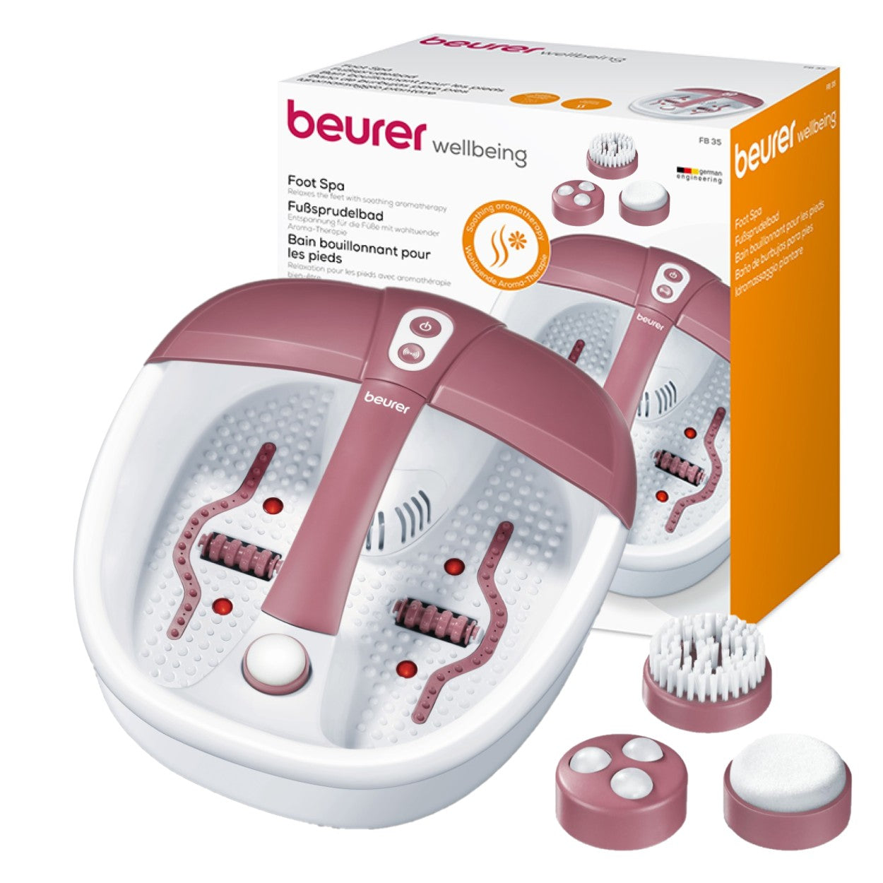 Beurer Germany Foot Spa / Foot Bath FB 35 Pedi Attachments, Aroma Filter, Magnets & Infrared
