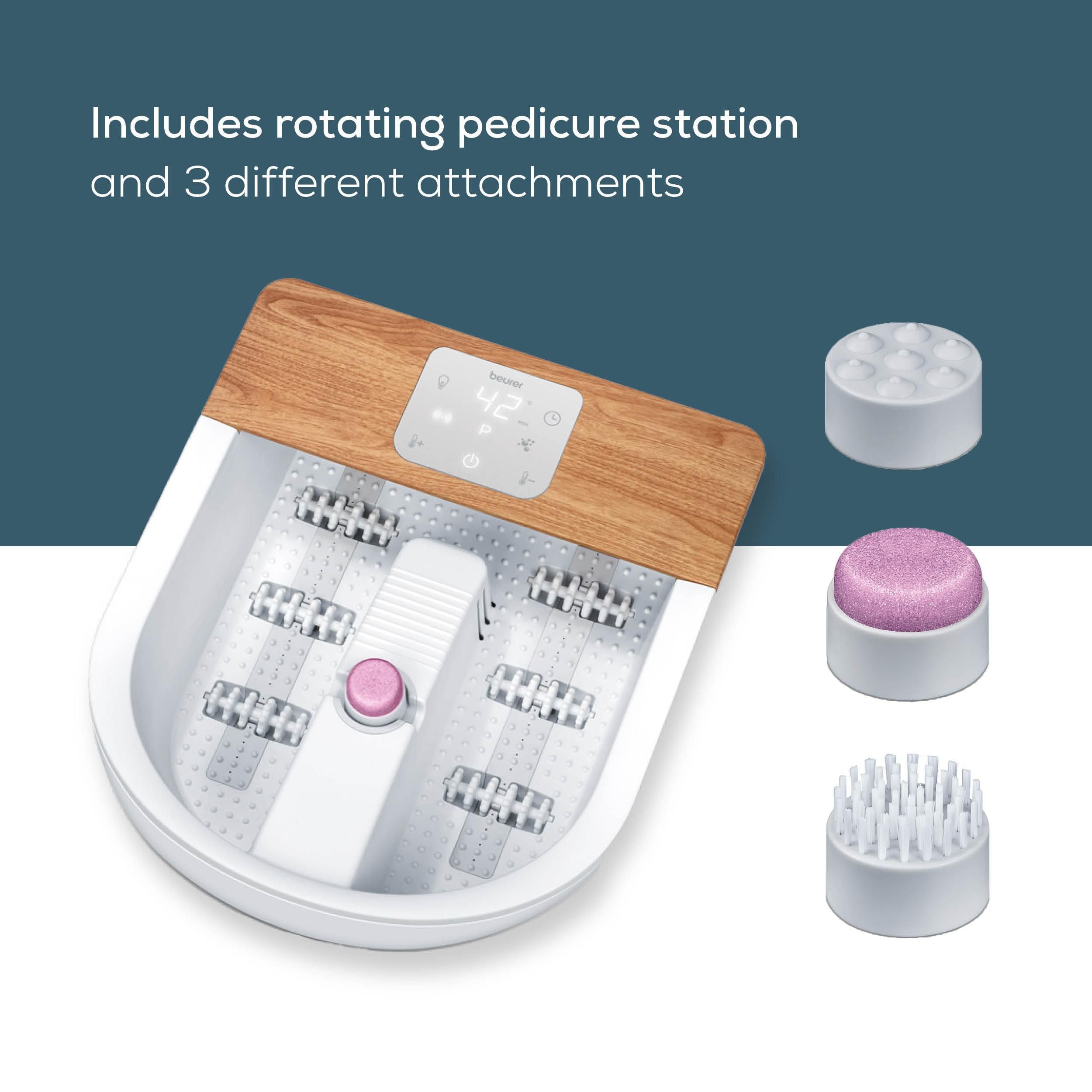 Beurer Foot Spa: Water Heating, Ambient Lighting, Pedicure Station FB 65