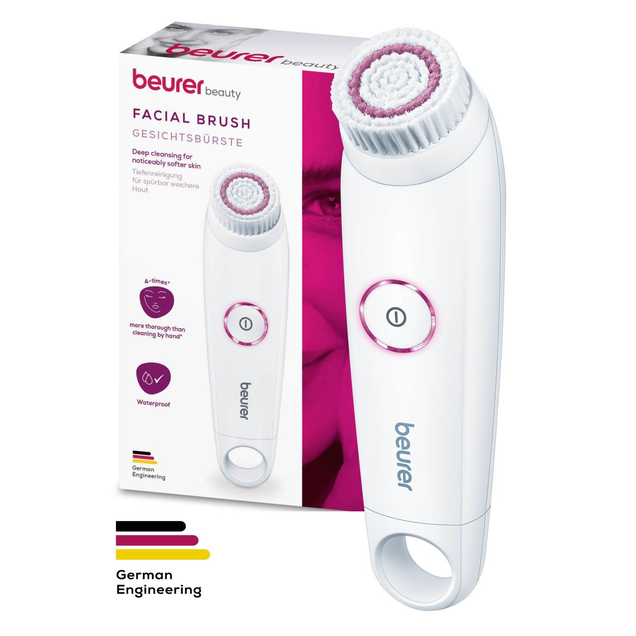 Beurer FC 45 Facial Cleansing Brush: Battery Powered. Portable. IPX7 Waterproof