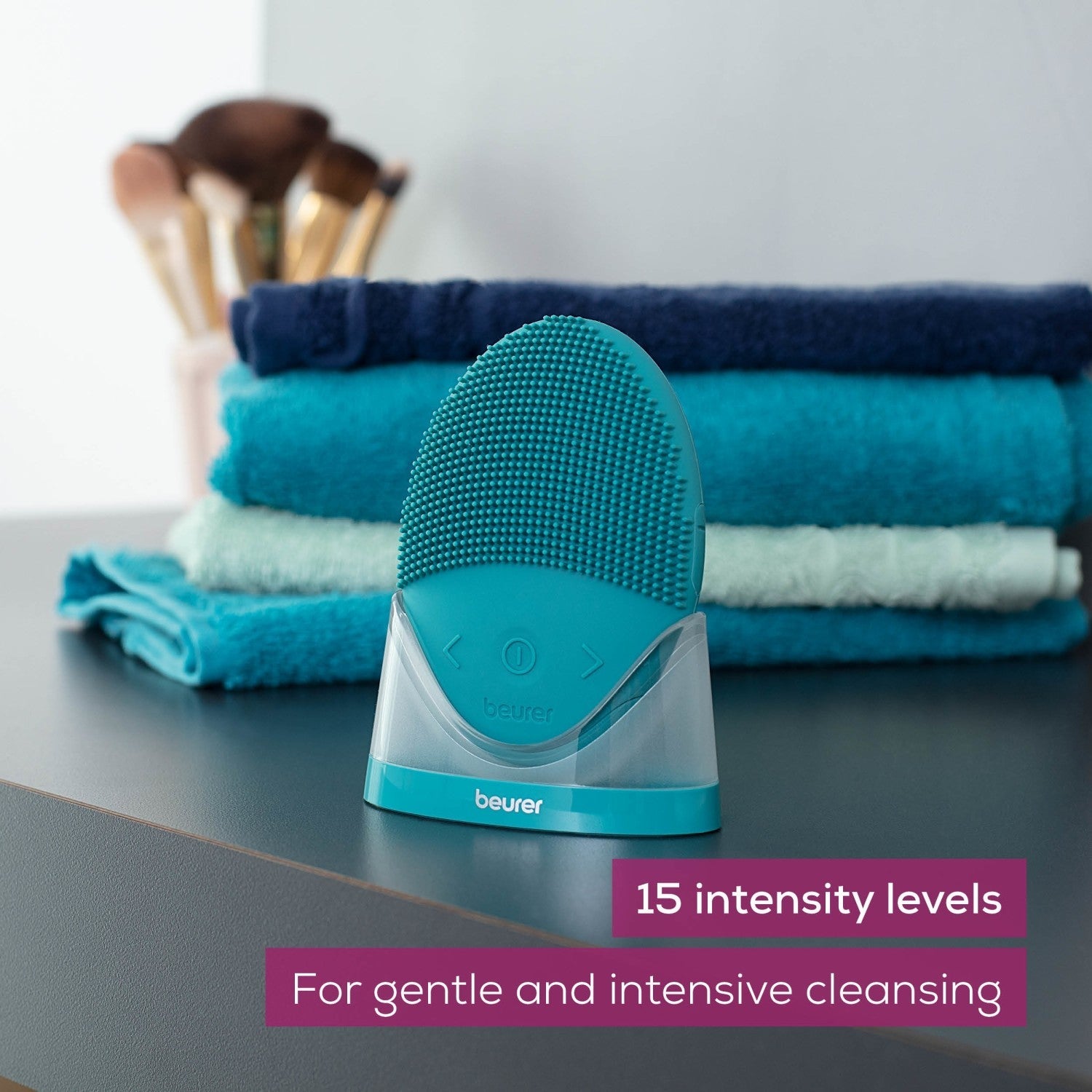 Beurer FC 52 Silicone Facial Brush: 2-in-1 Cleansing & Massage Brush. USB-C Rechargeable