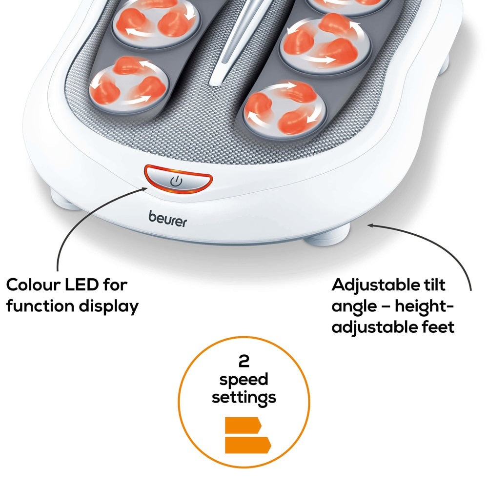 Beurer Shiatsu Foot Massager: Soothing & Circulation Boosting with Heat Option FM 60
