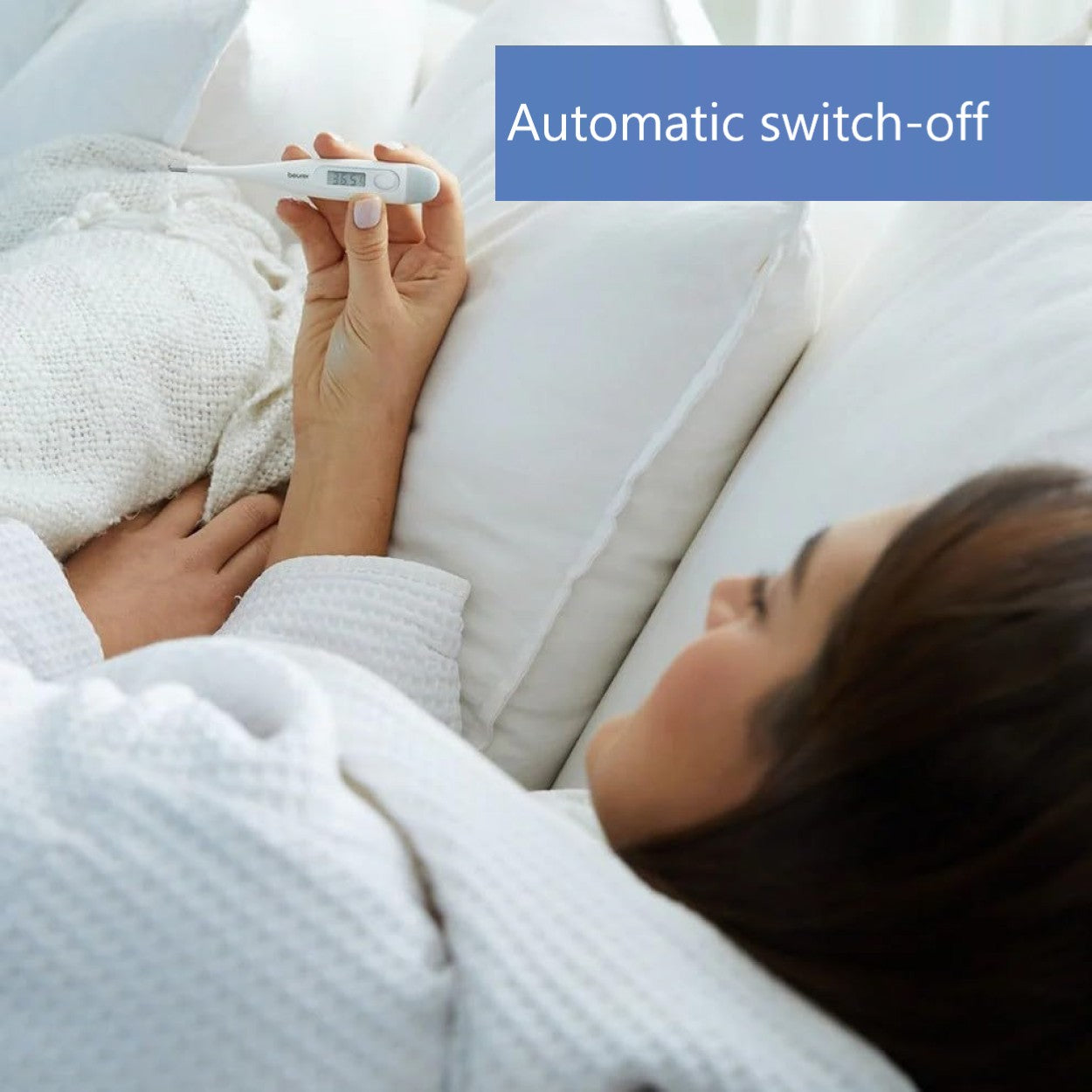 Beurer Thermometer FT 09/1 Accurate Digital Oral, Rectal or Armpit Readings | White