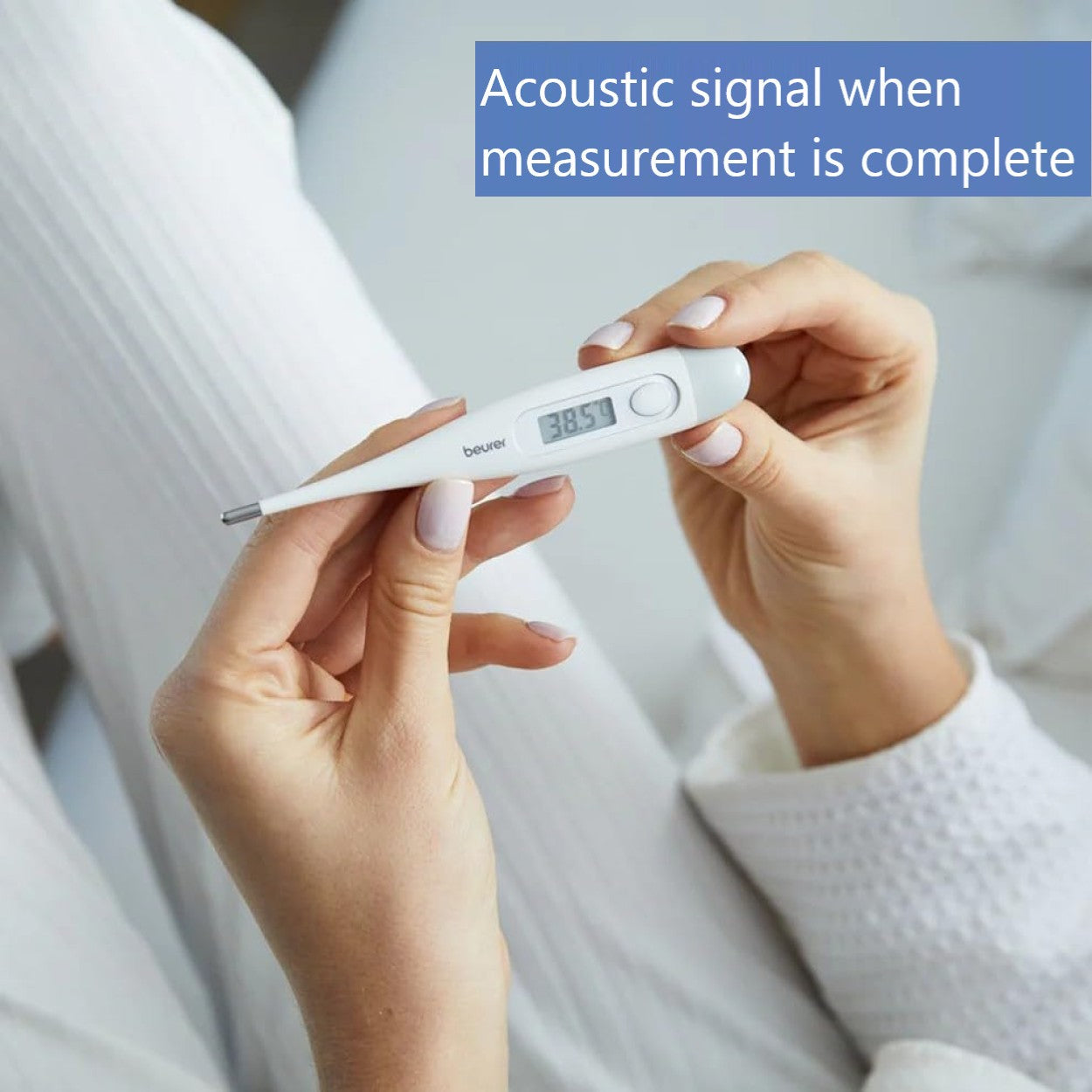 Beurer Thermometer FT 09/1 Accurate Digital Oral, Rectal or Armpit Readings | White