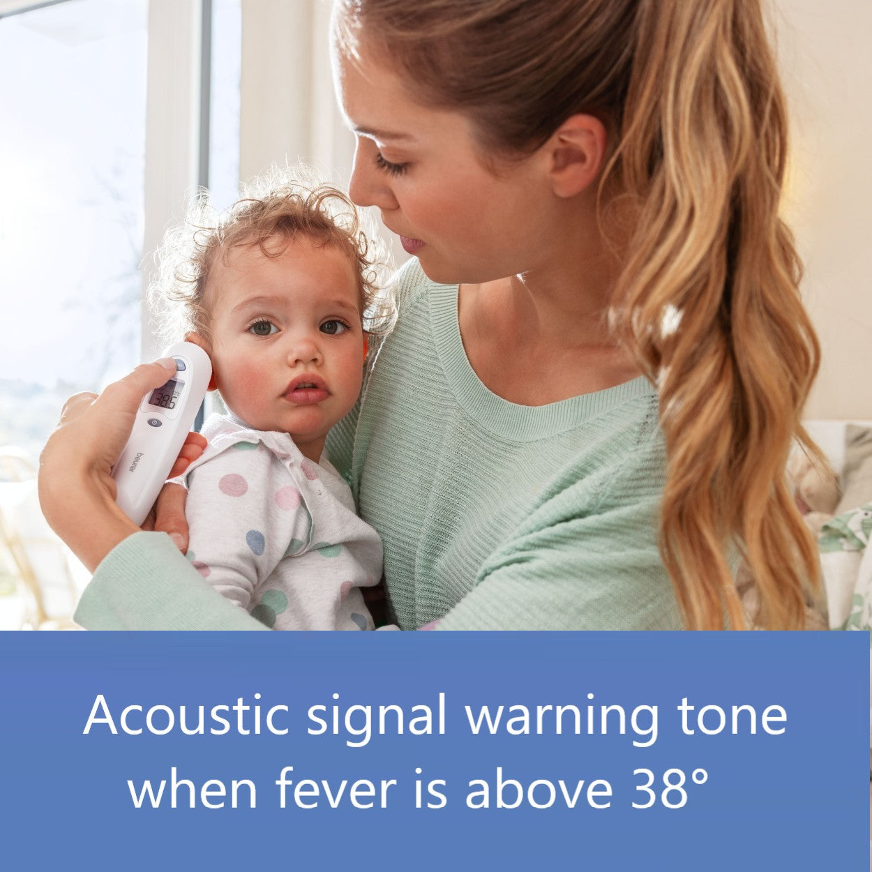 Beurer FT 58 In-Ear Thermometer: Hygienic Protective Caps, Infrared Technology, Rapid Results