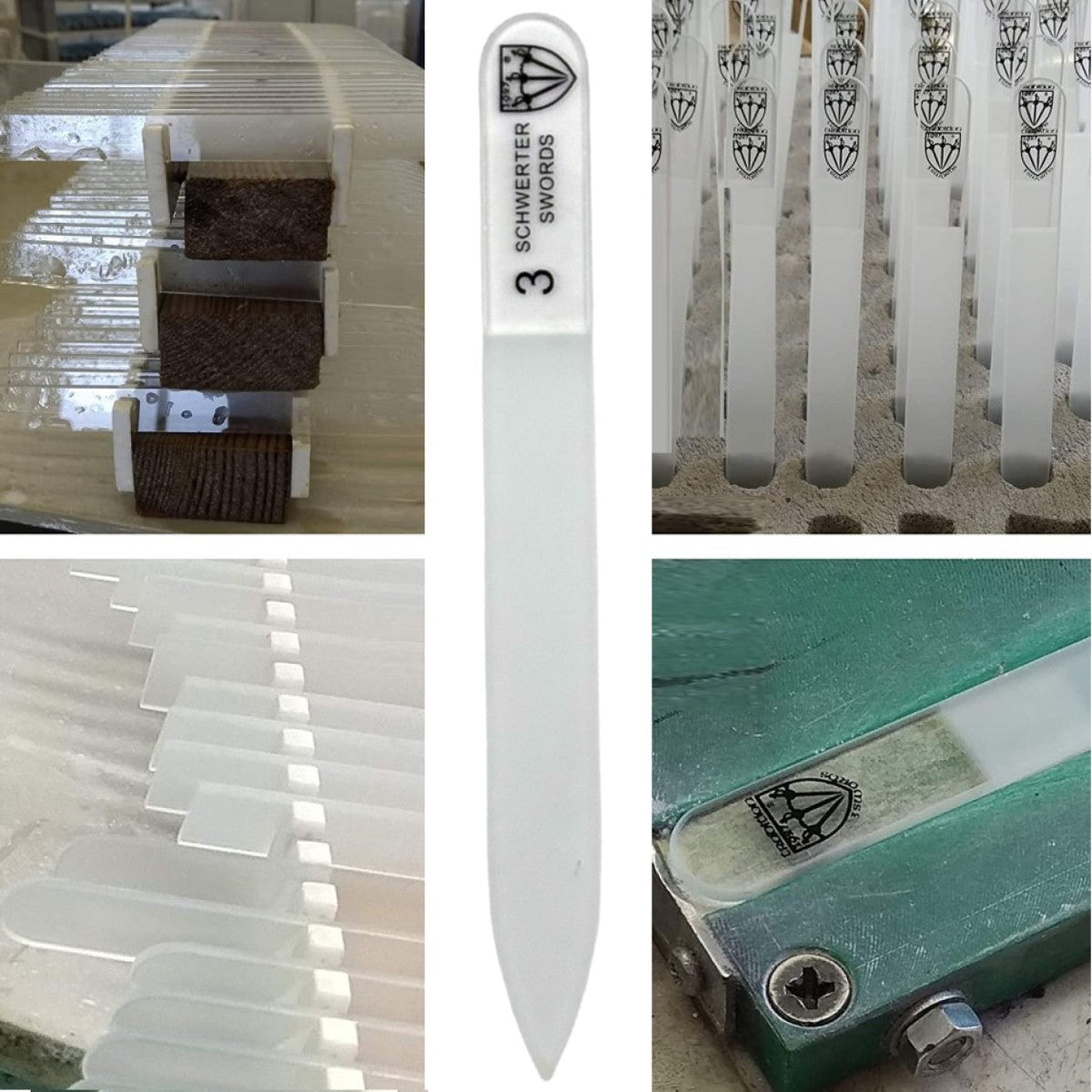 Kellermann 3 Swords Glass Nail File for Gentle Nail Filing FU 2703 | 11.5cm