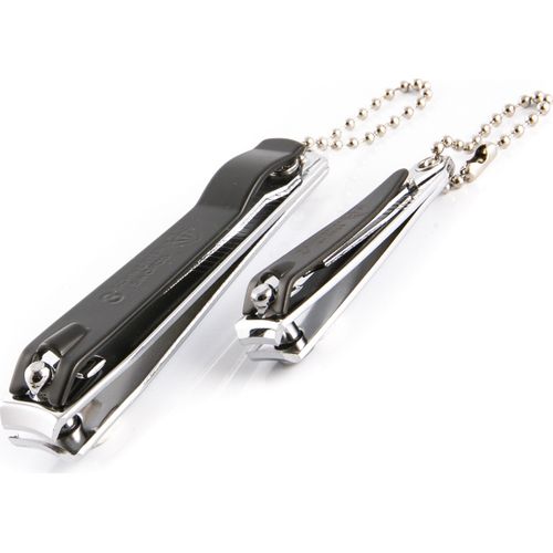 Kellermann 3 Swords Nail Clippers Set: Nickel Plated, Black Finish Set of 2