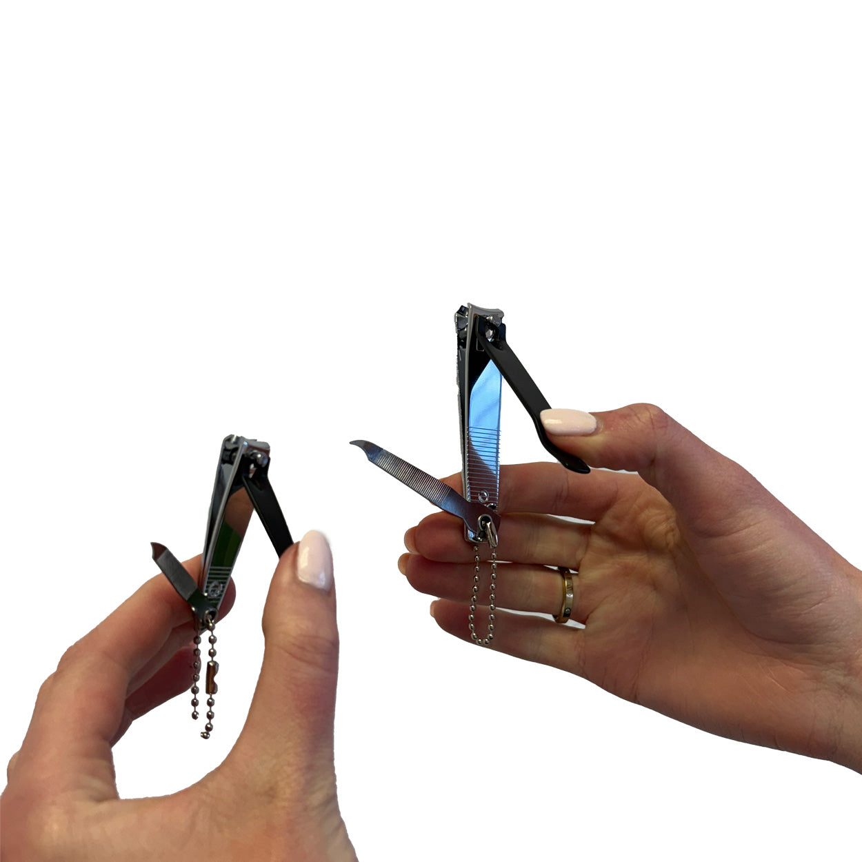 Kellermann 3 Swords Nail Clippers Set: Nickel Plated, Black Finish Set of 2