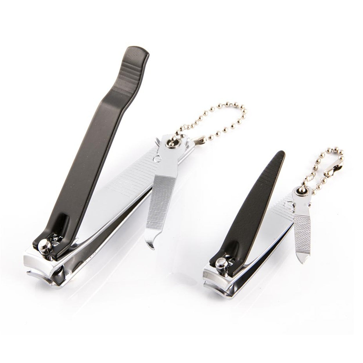 Kellermann 3 Swords Nail Clippers Set: Nickel Plated, Black Finish Set of 2