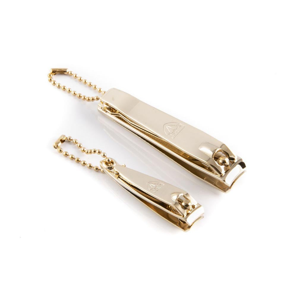 Kellermann Nail Clippers Large and Small - Gold-Plated FU 8129 G - 2 Piece