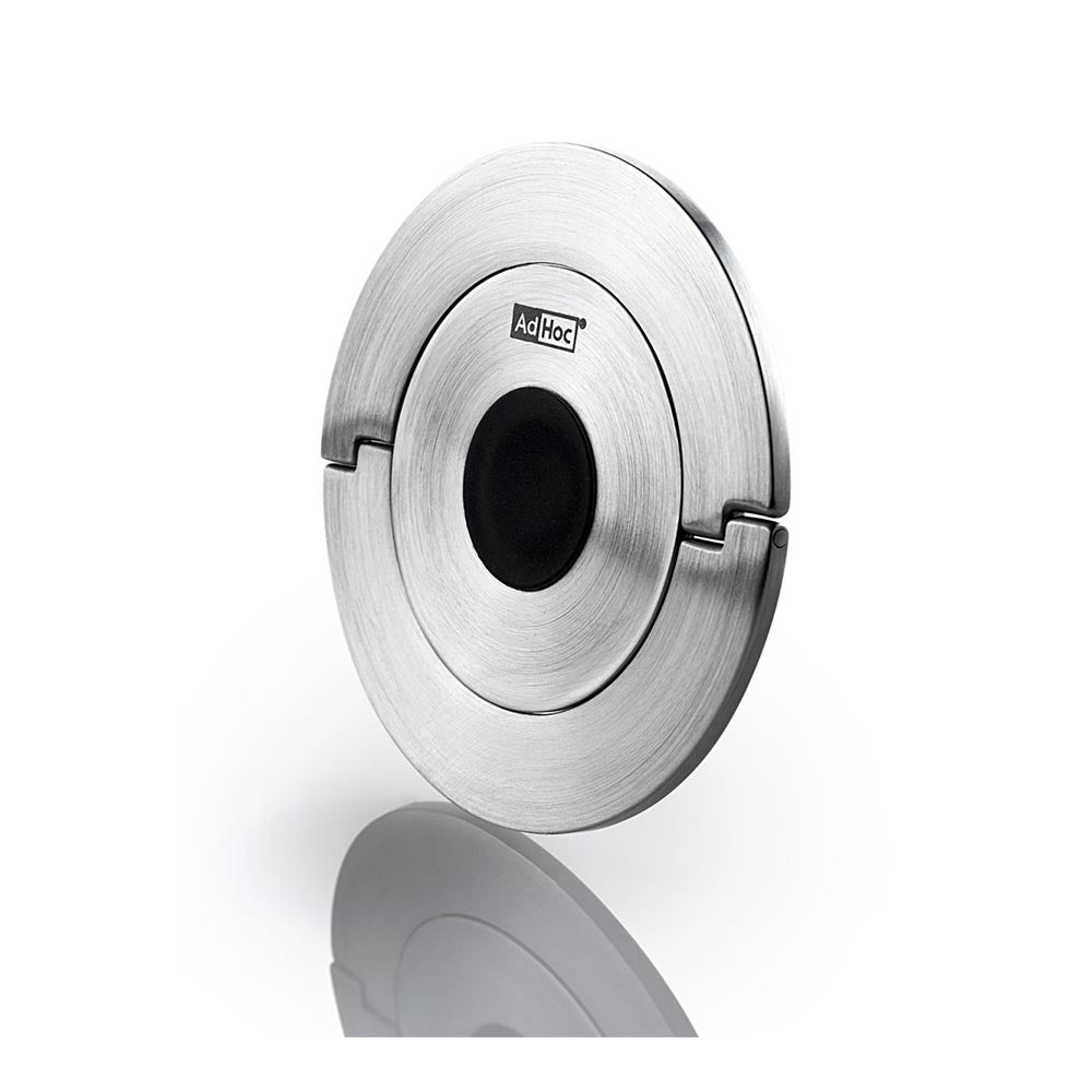 AdHoc Champagne Stopper in Silver Stainless Steel and Black Silicone CHAMP
