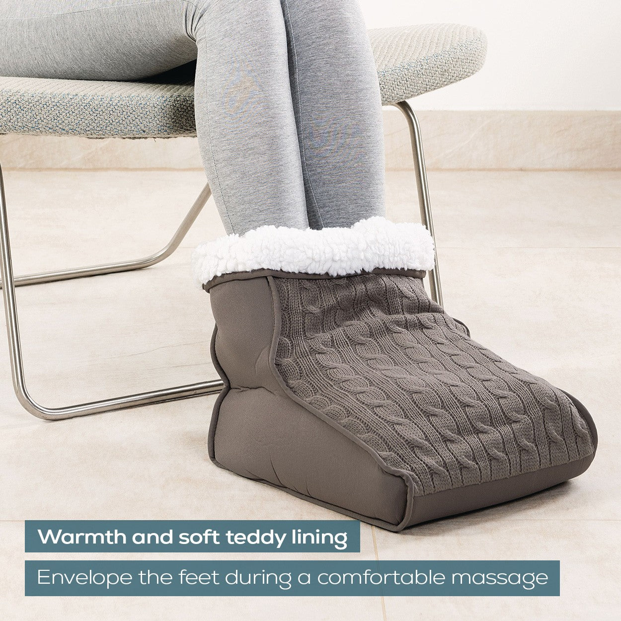 Beurer FWM 45 Massage Foot Warmer With Soft Teddy Bear Fabric