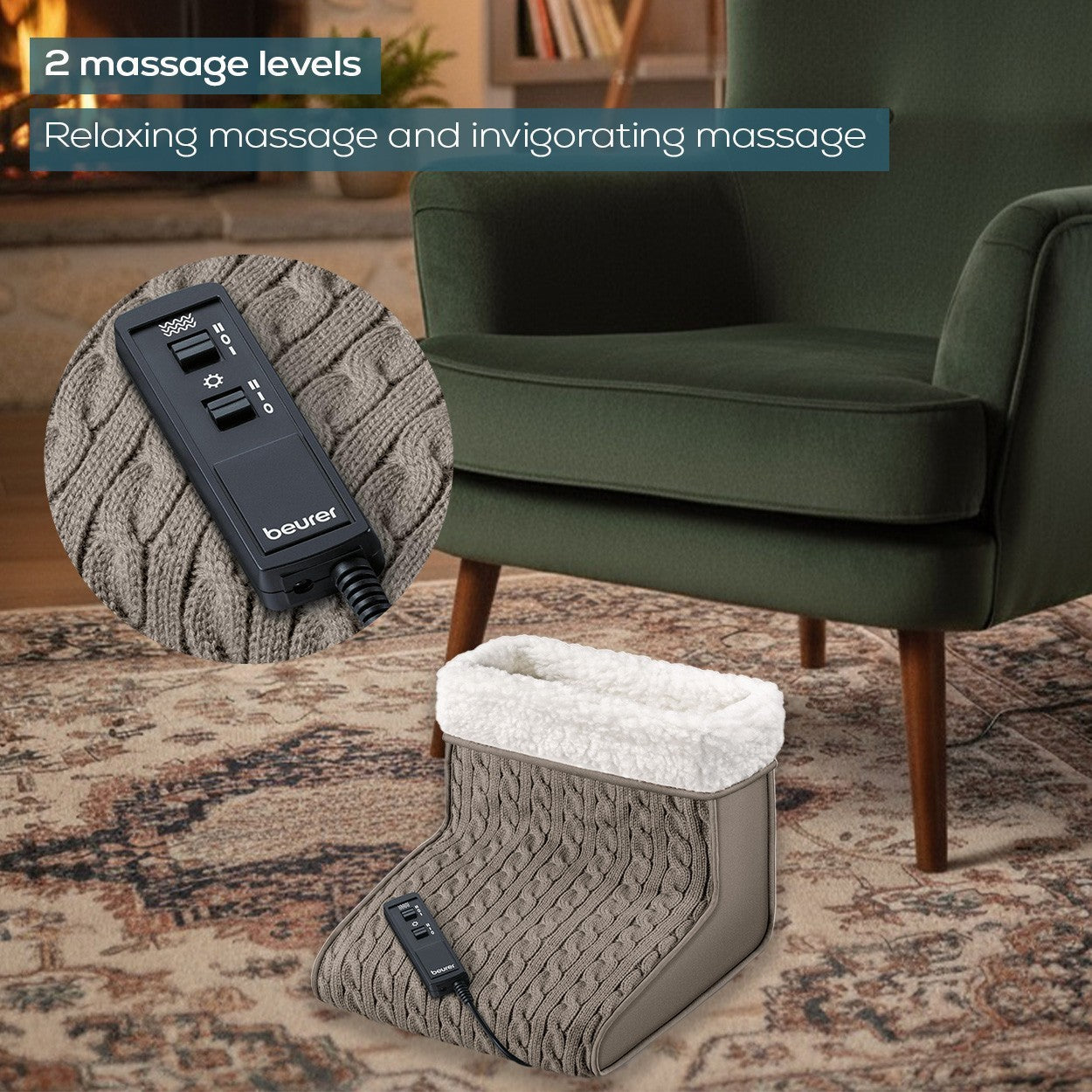 Beurer Electric Foot Warmer & Massager FWM 45 Warmth & Massage Functions
