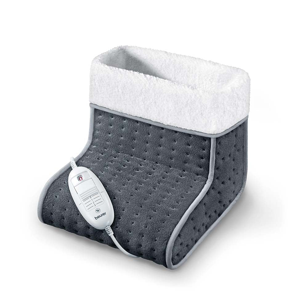 Beurer Germany FW 20 Electric Foot Warmer in Grey: Adjustable Temperature. Cosy Materials. Low Energy Heat.