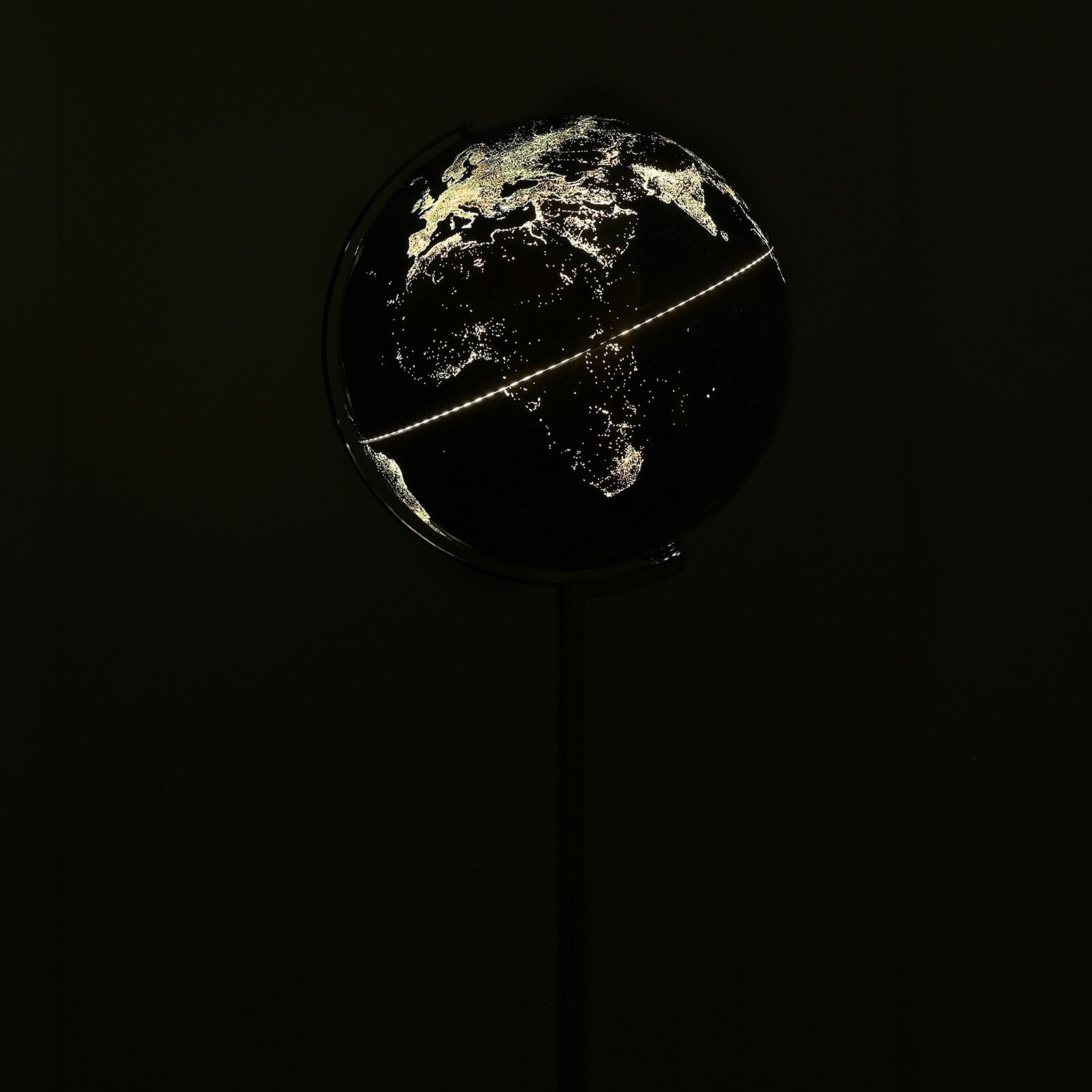 TROIKA Germany LED Floor Globe 43cm | Illuminated Cities | 1.32m Stand
