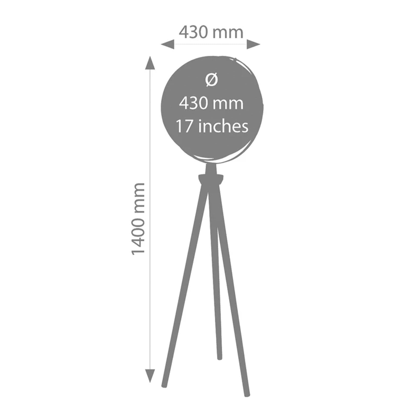 TROIKA Germany Floor Globe 43cm | Oak Wood 3-Leg Stand | Silver | Gift