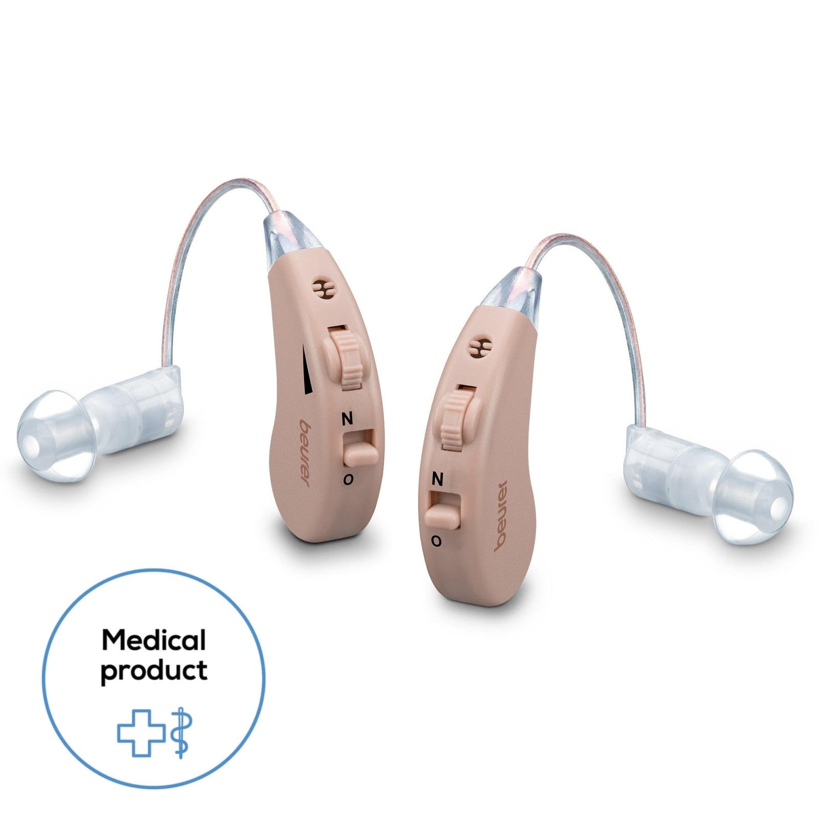 Beurer Germany HA 55 Personal Hearing Amplifiers. Rechargeable. RIC Design. Set of 2