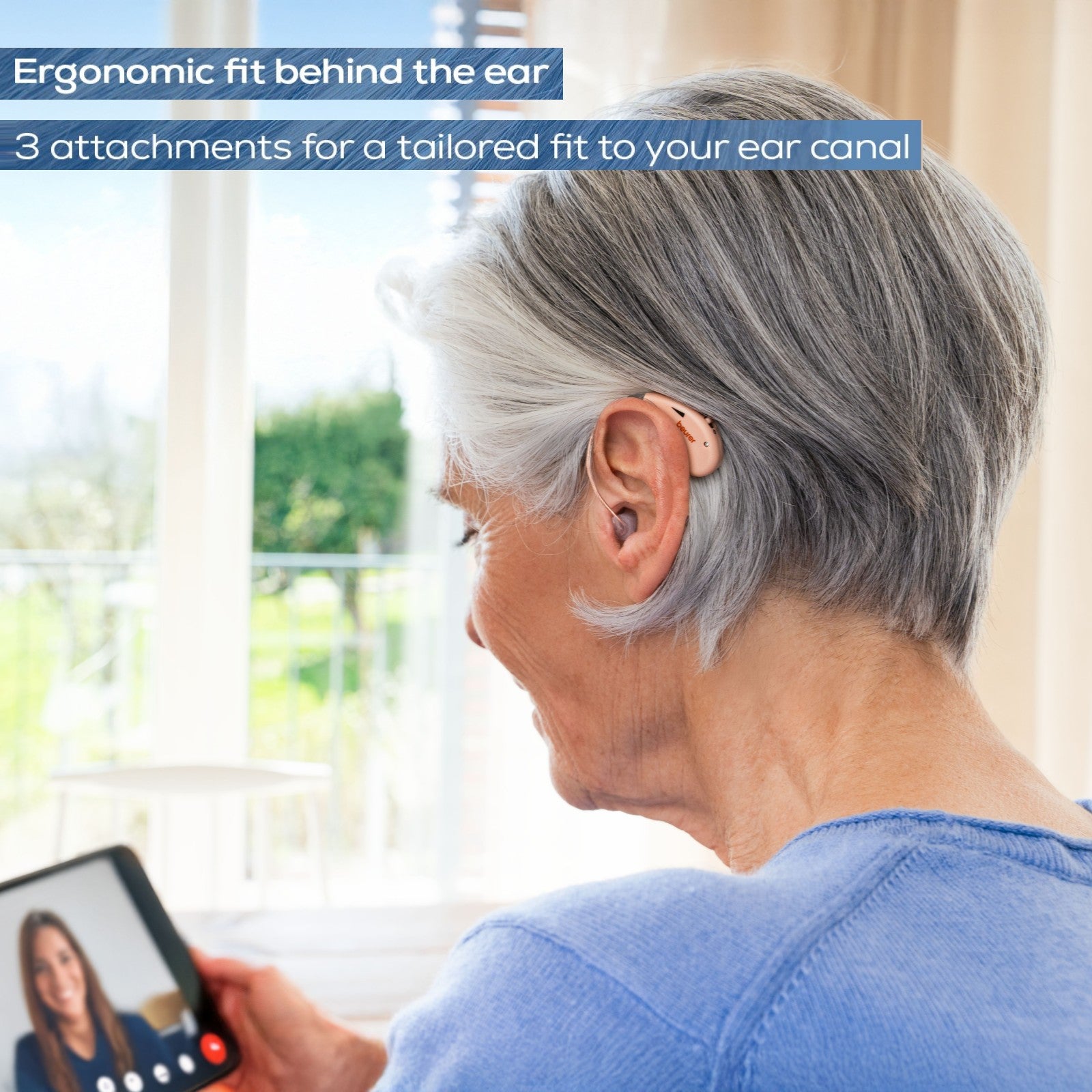 Beurer Germany HA 55 Personal Hearing Amplifiers. Rechargeable. RIC Design. Set of 2