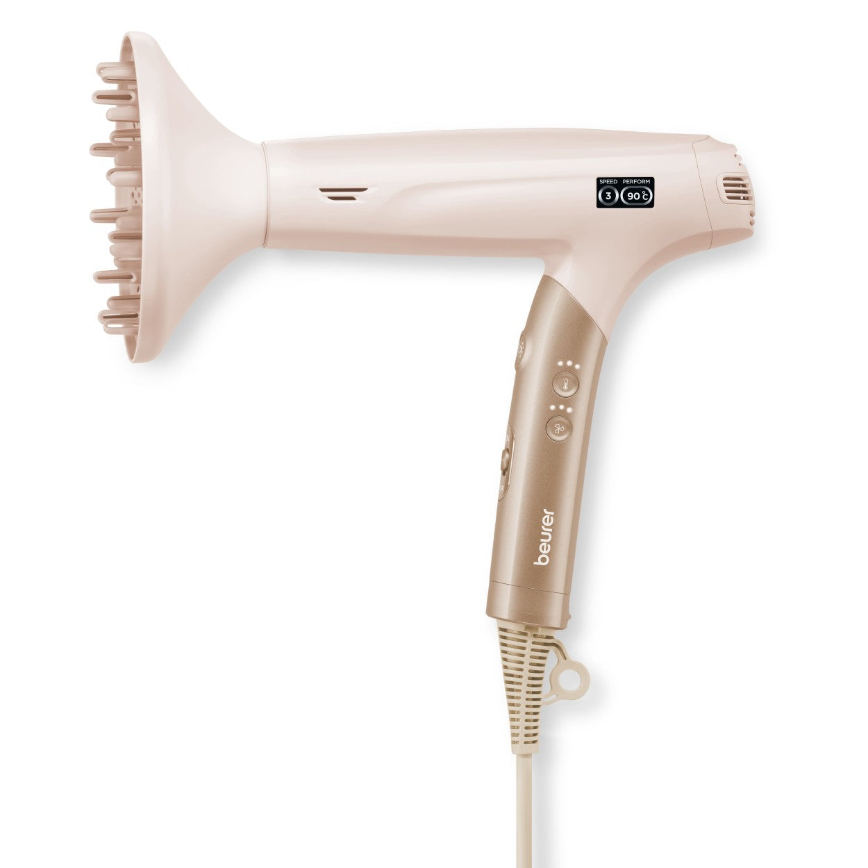 Beurer HC 150 One-Step Hair Dryer & Styler with 4 Attachments | Ionic | Foldable & Light for Travel | 1600W