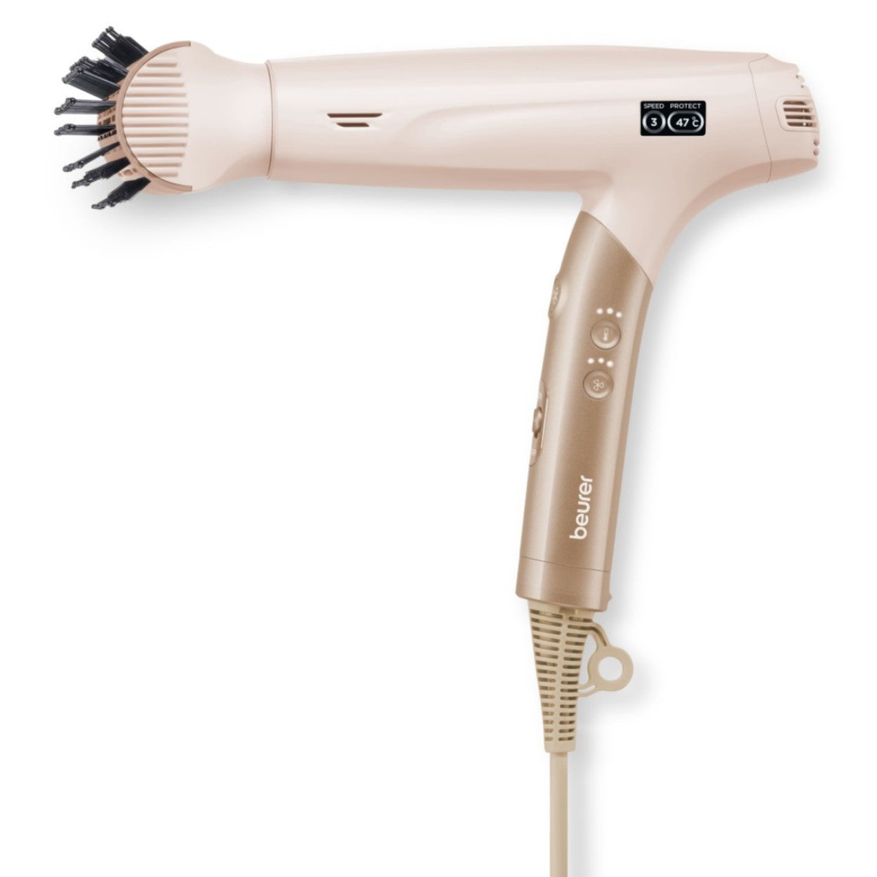 Beurer HC 150 One-Step Hair Dryer & Styler with 4 Attachments | Ionic | Foldable & Light for Travel | 1600W