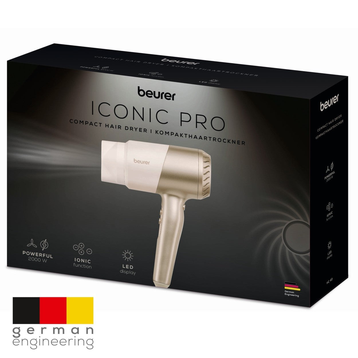 Beurer HC 40 Travel Hair Dryer: Compact Power, Salon Results 1700-2000W