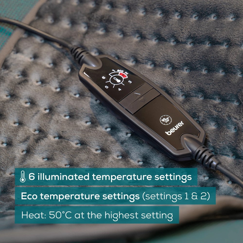Beurer HK 123 XXL Heat Pad Low Energy Use & Eco Friendly XXL 60x30cm - Grey