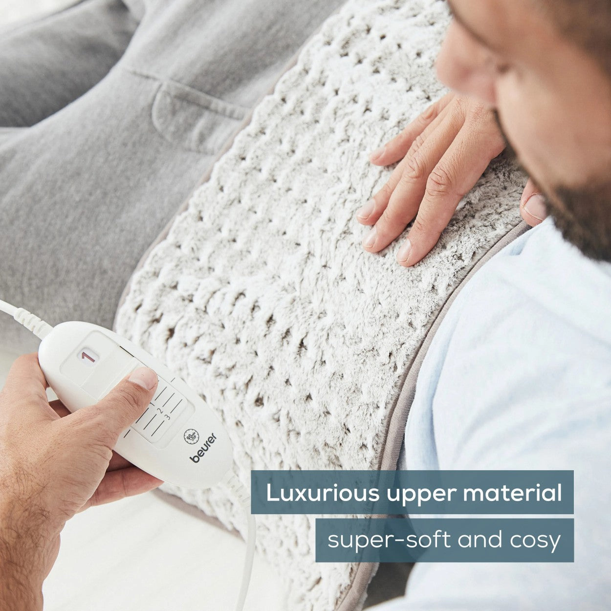 Beurer HK 123 XXL Nordic Heating Pad: Low Energy Use Cosy Heat Pad XXL 60x30cm in Taupe