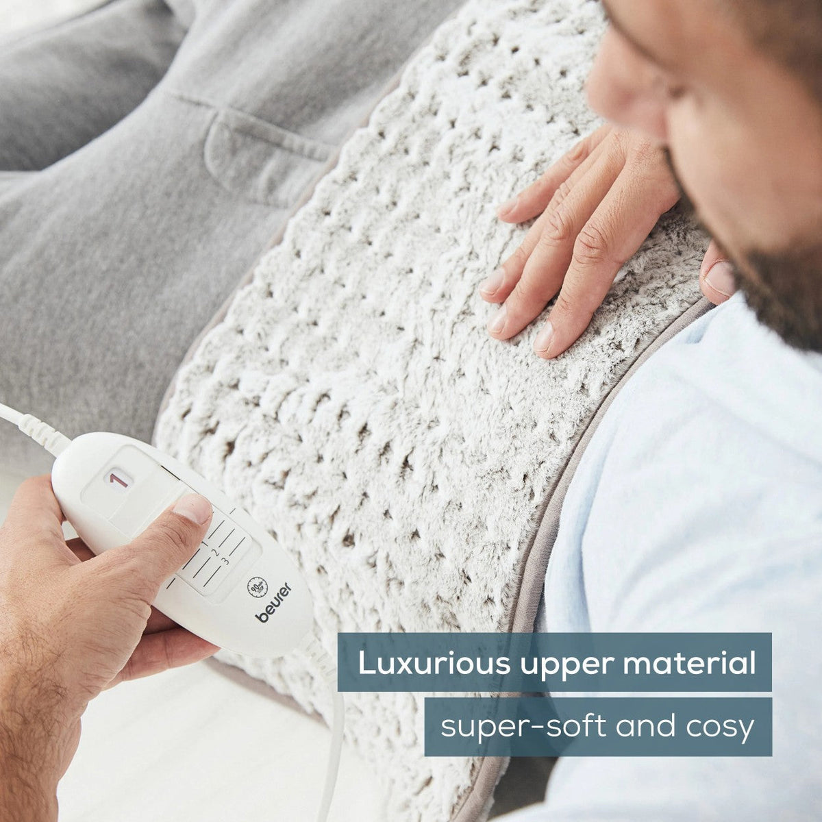 Beurer HK 123 XXL Nordic Heating Pad: Low Energy Use Cosy Heat Pad XXL 60x30cm in Taupe
