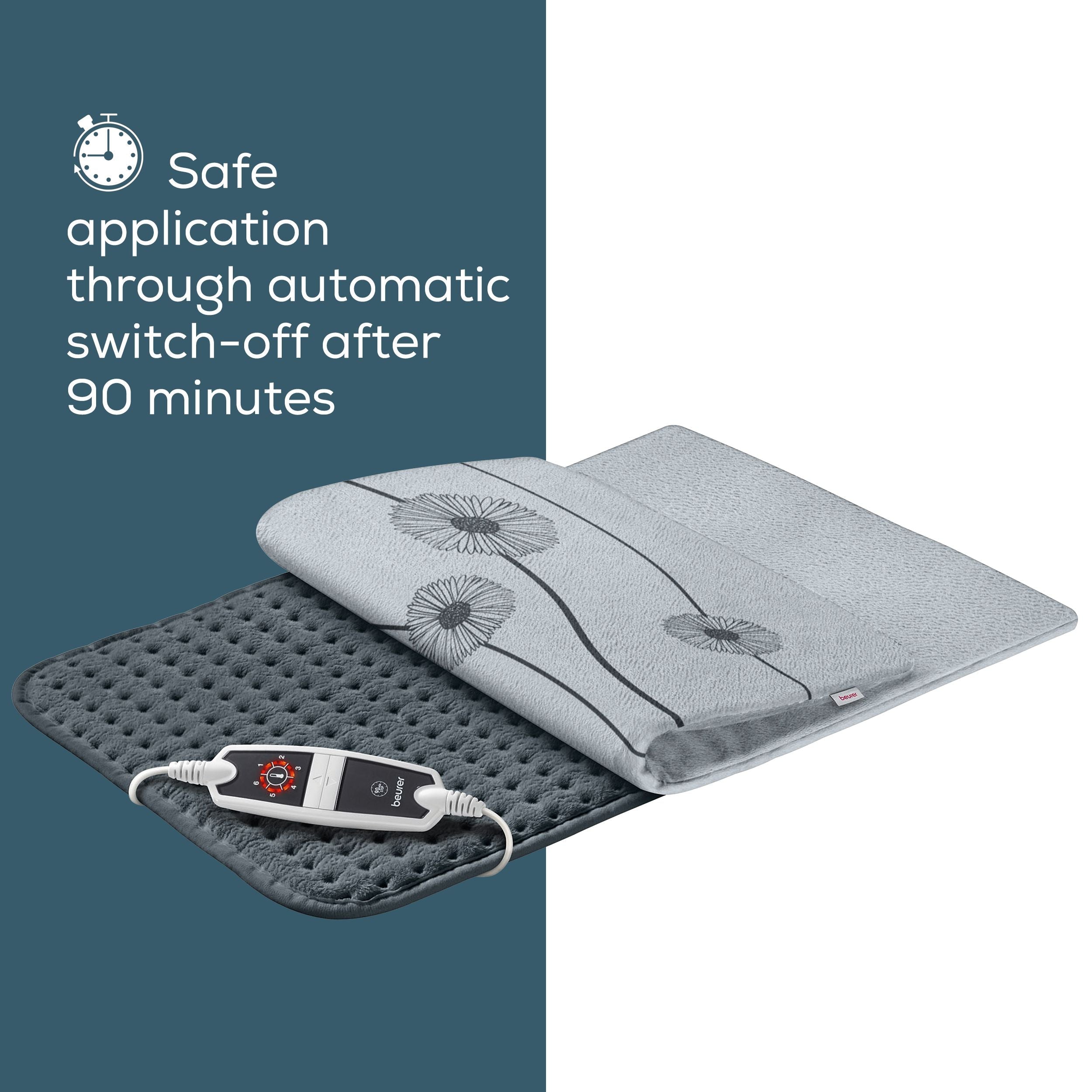 Beurer Electric Heat Pad HK 125 XXL COSY Energy Efficient Heating 60x40cm. Grey