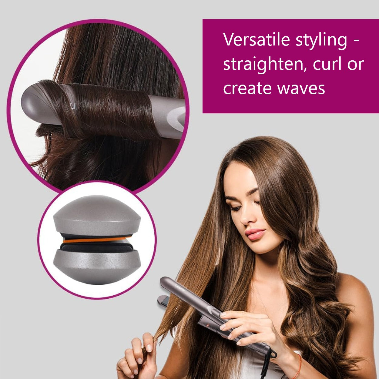 Beurer HS 15 Hair Straightener: Fast Heating | Ceramic Coating | Gentle on Hair | Straighten, Curl or Wave