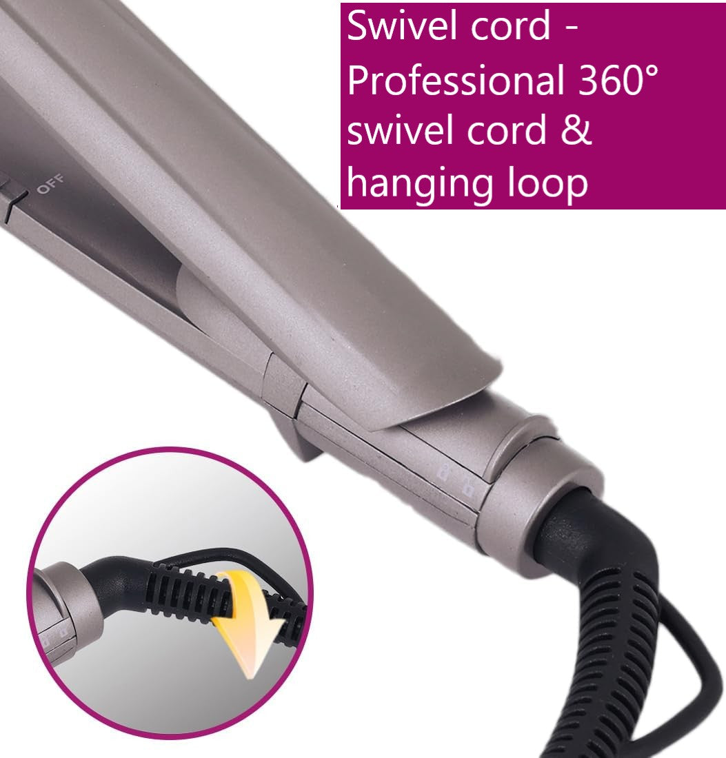 Beurer HS 15 Hair Straightener: Fast Heating | Ceramic Coating | Gentle on Hair | Straighten, Curl or Wave