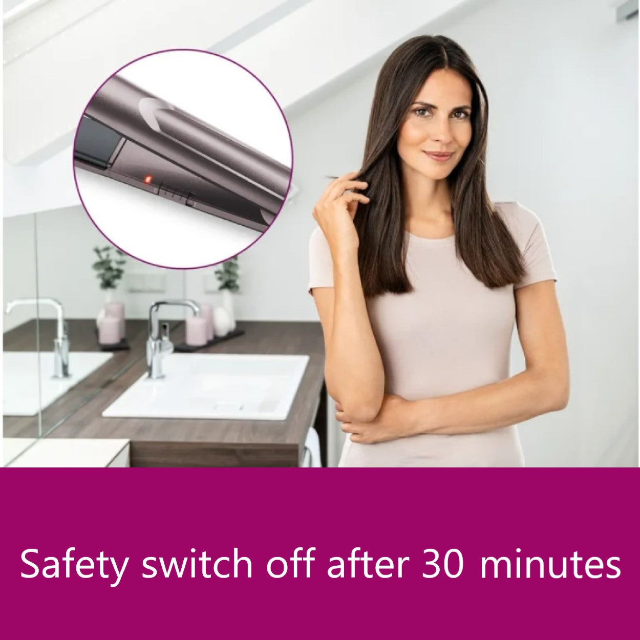 Beurer HS 15 Hair Straightener: Fast Heating | Ceramic Coating | Gentle on Hair | Straighten, Curl or Wave