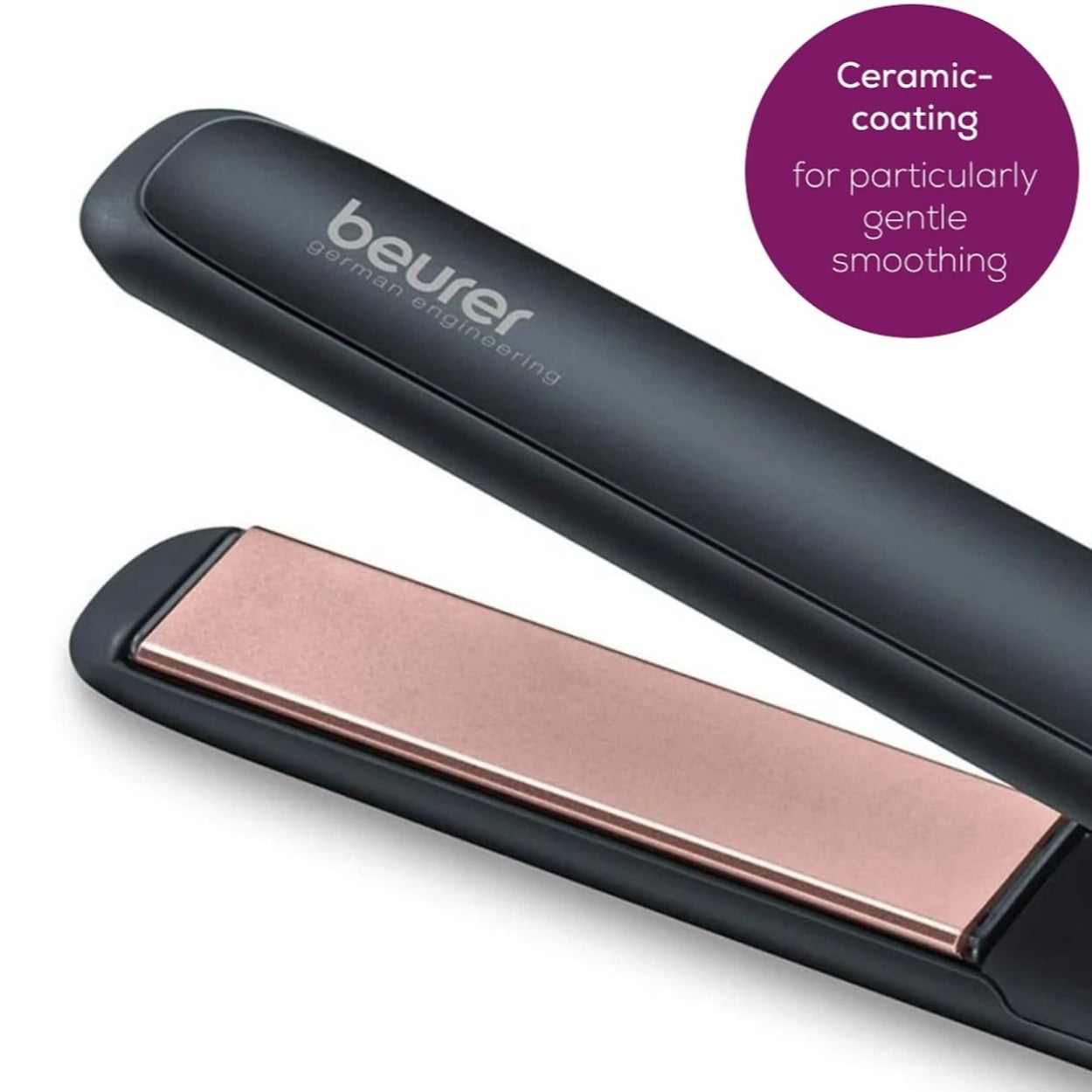 Beurer Hair Straightener / Flat Iron: Fast Heat. Variable Temperature. Straightening, Curl or Wave Options HS 30